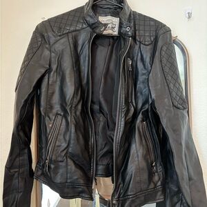 Levi's Black Leather Jacket for Men
